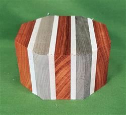 Padauk, Black Walnut & Maple Segmented Bowl Blank ~ 6" x 3", Wood Blank, Turning Blank, Wood Turning, Bowl Block ~ $39.99 #448